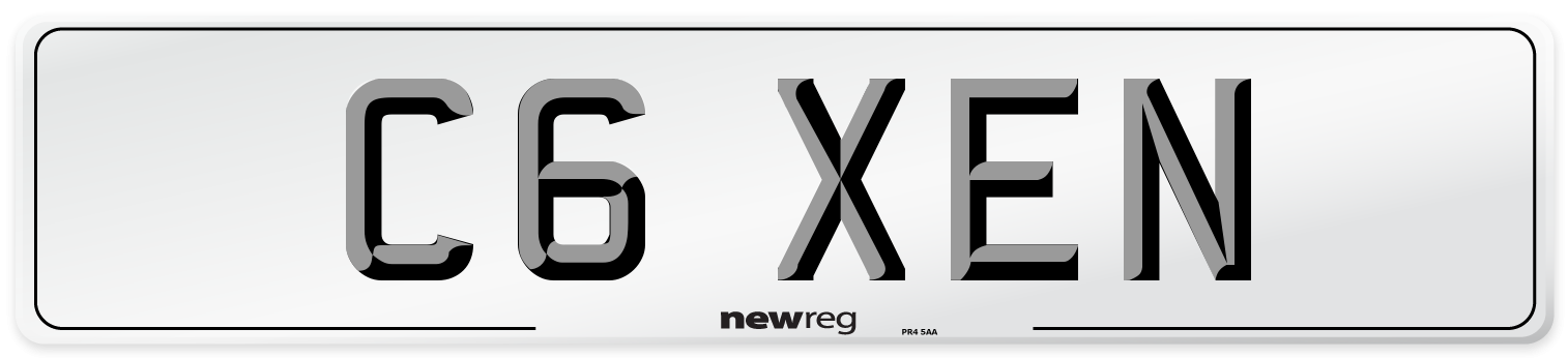 C6 XEN Number Plate from New Reg